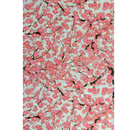 Chiyogami Pink Blossom on Snow - Half Sheet